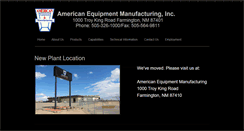 Desktop Screenshot of americanequipmentmanufacturing.com